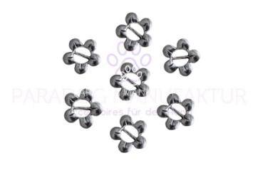 Blume mit Steg (Silber - Antik)