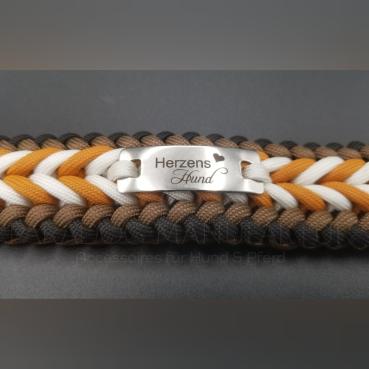 Halsband Bennos Happiness, Modell "Mustard"  Gr. 46 (verstellbar + 4cm) - inkl. Verbinder