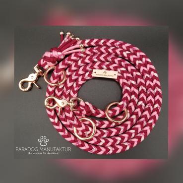 Halsband/Leinen - Set "Burgundy"