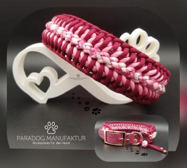 Halsband/Leinen - Set "Burgundy"