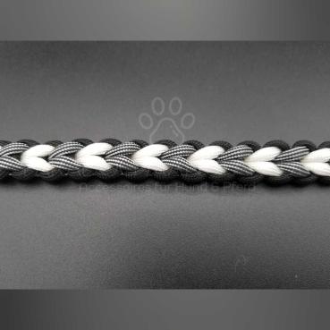 Leine „Herzerl", Modell Black&White  -  2m / 3-fach verstellbar
