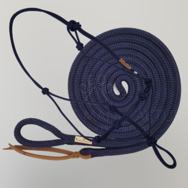 Navy Blue - PROFI TRAINER QUALITÄT - Knotenhalfter Set - "4/Kn Signal - Knotenhalfter" und 4,20 m Lead-Rope