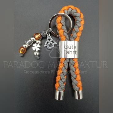 Schlüsselanhänger "PEPPER" mit Paracord - Schlaufe Silber