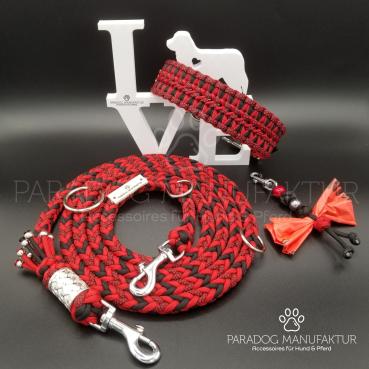 Halsband Helmy´s First, Modell "Black&Red" Gr. 40 (verstellbar + 4cm)