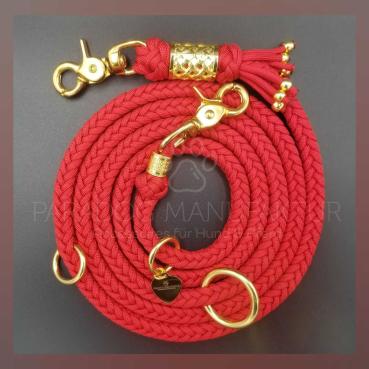 Halsband/Leinen - Set "Golden Red"