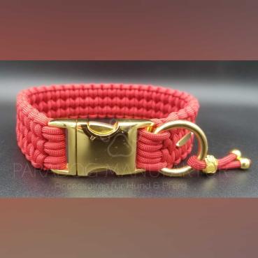 Halsband/Leinen - Set "Golden Red"