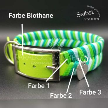 Halsband TWIN - Biothane&reg; meets Paracord